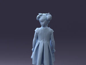 little girl in sundress 0328-1 3D Model
