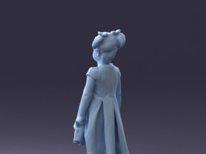 little girl in sundress 0328-1 3D Model