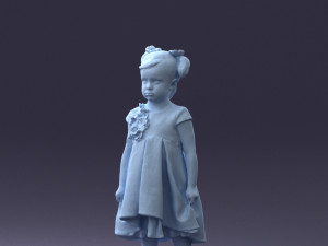 little girl in sundress 0328-1 3D Model