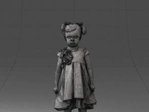little girl in sundress 0328-1 3D Model