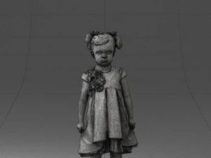 little girl in sundress 0328-1 3D Model