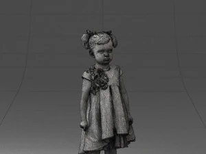 little girl in sundress 0328-1 3D Model