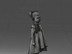 little girl in sundress 0328-1 3D Model