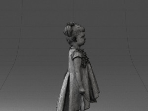 little girl in sundress 0328-1 3D Model