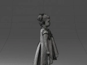 little girl in sundress 0328-1 3D Model