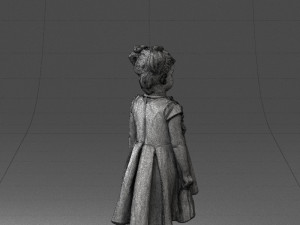 little girl in sundress 0328-1 3D Model