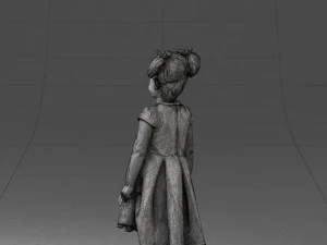 little girl in sundress 0328-1 3D Model