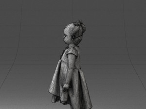 little girl in sundress 0328-1 3D Model