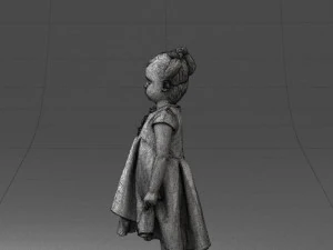 little girl in sundress 0328-1 3D Model