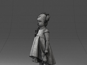 little girl in sundress 0328-1 3D Model