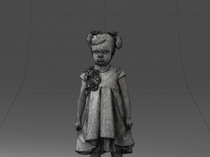 little girl in sundress 0328-1 3D Model