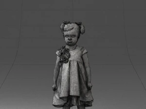 little girl in sundress 0328-1 3D Model