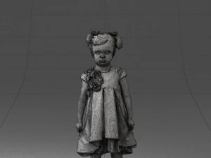 little girl in sundress 0328-1 3D Model