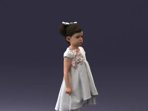 little girl in sundress 0328-1 3d print ready 3D Print Model