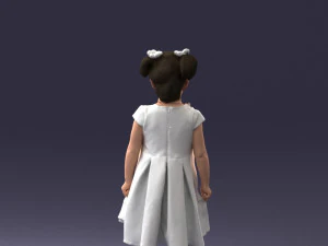 little girl in sundress 0328-1 3d print ready 3D Print Model
