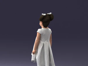 little girl in sundress 0328-1 3d print ready 3D Print Model