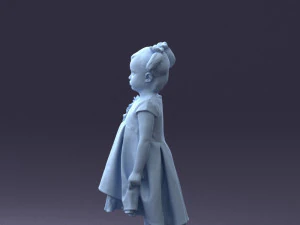 little girl in sundress 0328-1 3d print ready 3D Print Model