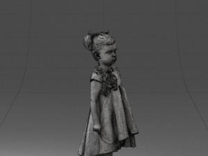 little girl in sundress 0328-1 3d print ready 3D-Druckmodell