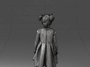 little girl in sundress 0328-1 3d print ready 3D Print Model