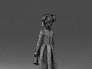 little girl in sundress 0328-1 3d print ready 3D-Druckmodell