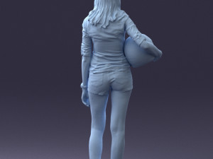 girl with motorcycle helmet 0623 Modelo 3D