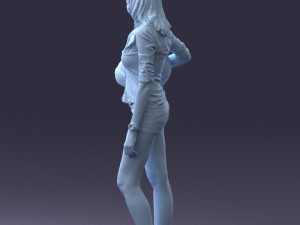 girl with motorcycle helmet 0623 Modelo 3D