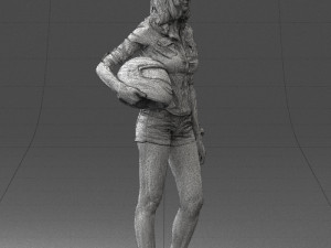 girl with motorcycle helmet 0623 Modelo 3D
