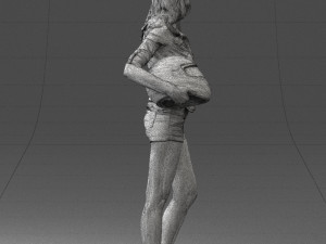 girl with motorcycle helmet 0623 Modelo 3D
