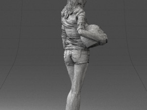 girl with motorcycle helmet 0623 Modelo 3D