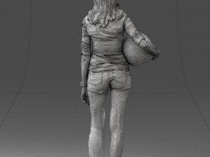 girl with motorcycle helmet 0623 Modelo 3D