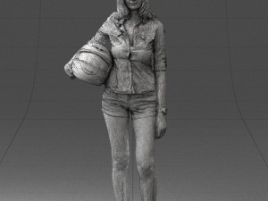 girl with motorcycle helmet 0623 Modelo 3D