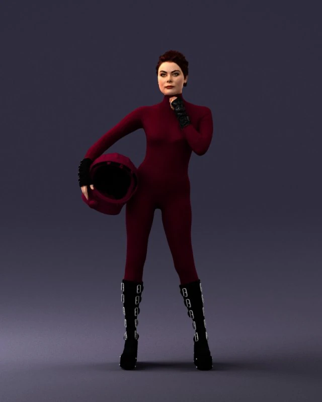 космическая девушка 0411 3D Модель .c4d .max .obj .3ds .fbx .stl .blend 