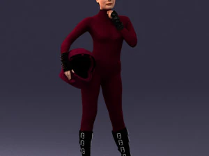 космическая девушка 0411 3D Модель