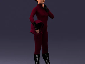 космическая девушка 0411 3D Модель