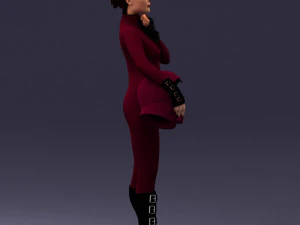 космическая девушка 0411 3D Модель