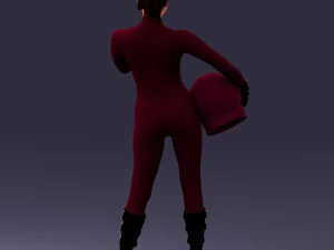 космическая девушка 0411 3D Модель