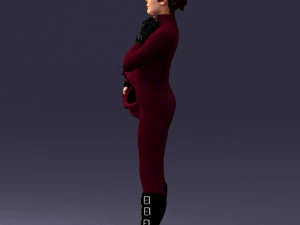 космическая девушка 0411 3D Модель