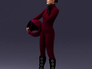 космическая девушка 0411 3D Модель