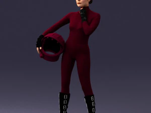 космическая девушка 0411 3D Модель