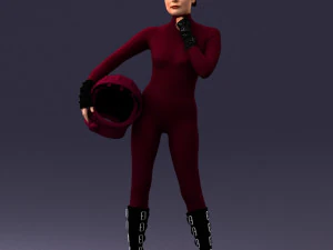 космическая девушка 0411 3D Модель