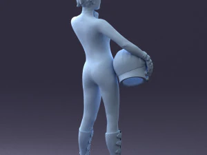 космическая девушка 0411 3D Модель