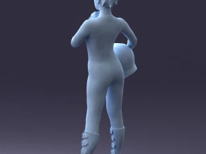 космическая девушка 0411 3D Модель