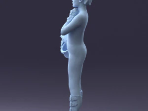 космическая девушка 0411 3D Модель