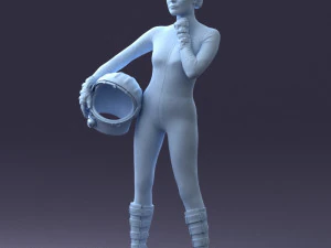 космическая девушка 0411 3D Модель