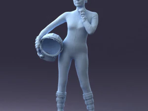 космическая девушка 0411 3D Модель