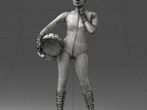 космическая девушка 0411 3D Модель