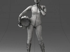 космическая девушка 0411 3D Модель