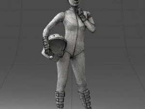 космическая девушка 0411 3D Модель