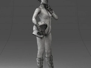 космическая девушка 0411 3D Модель