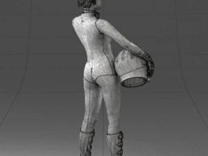 космическая девушка 0411 3D Модель